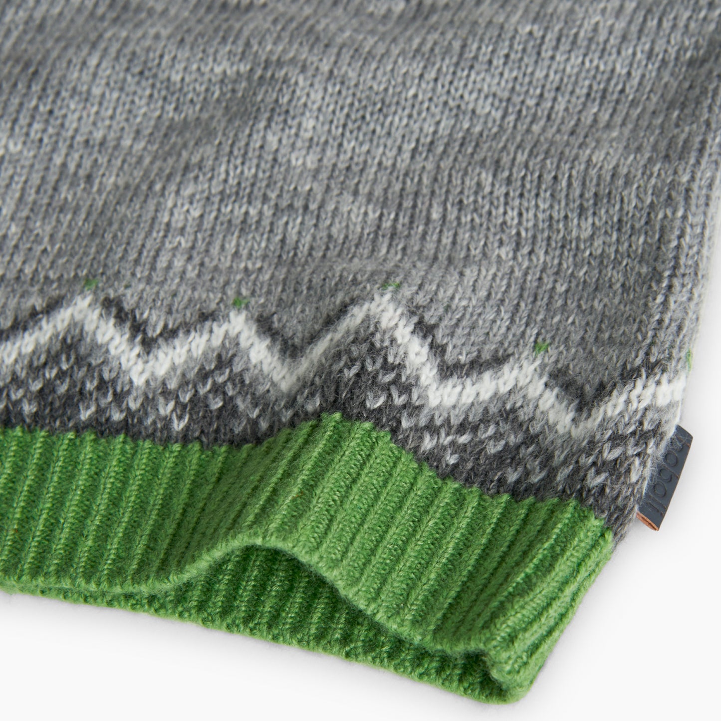 Suéter jacquard gris para mini niño