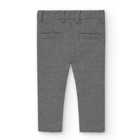 Pantalón pata de gallo gris mini niño