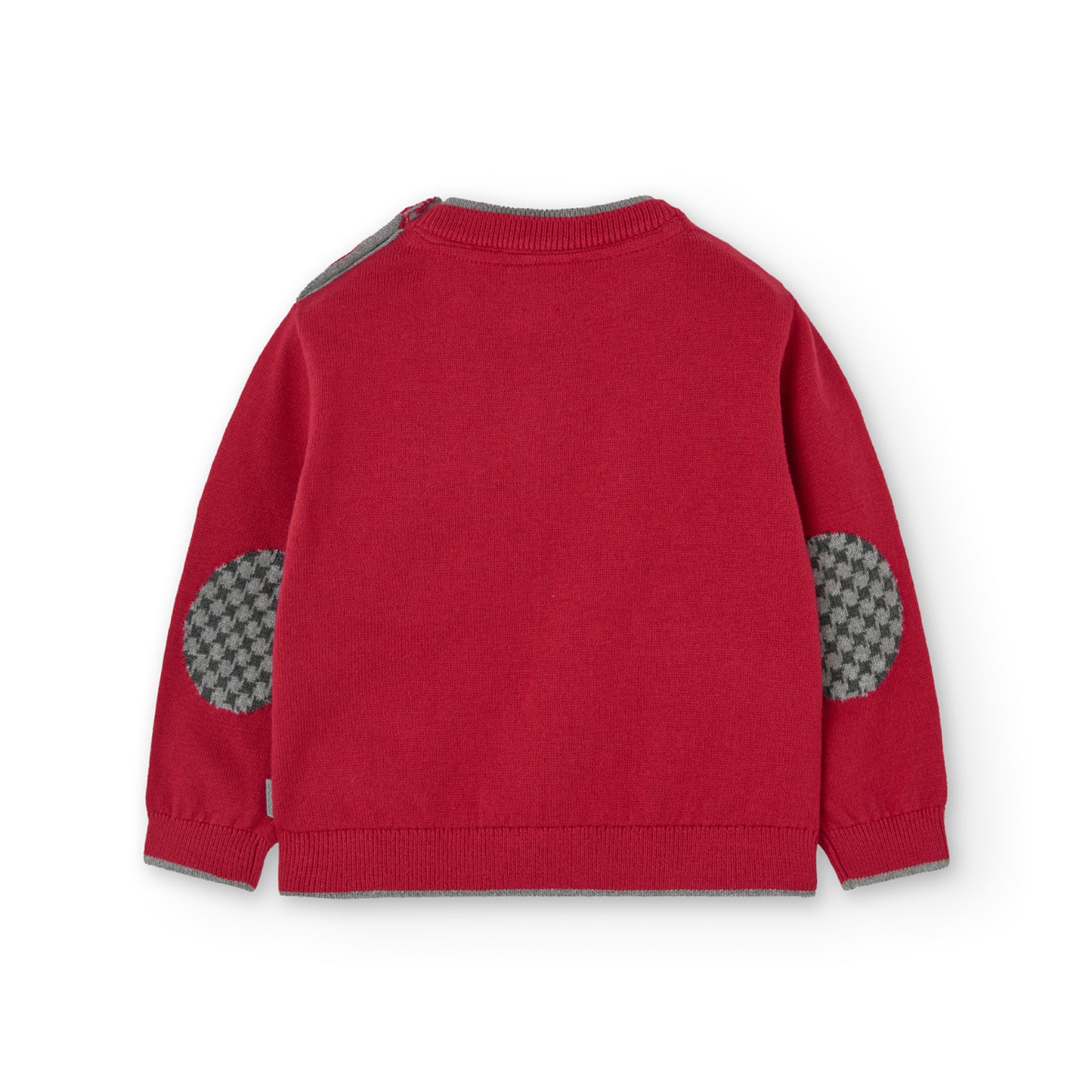 Suéter jacquard rojo para mini niño