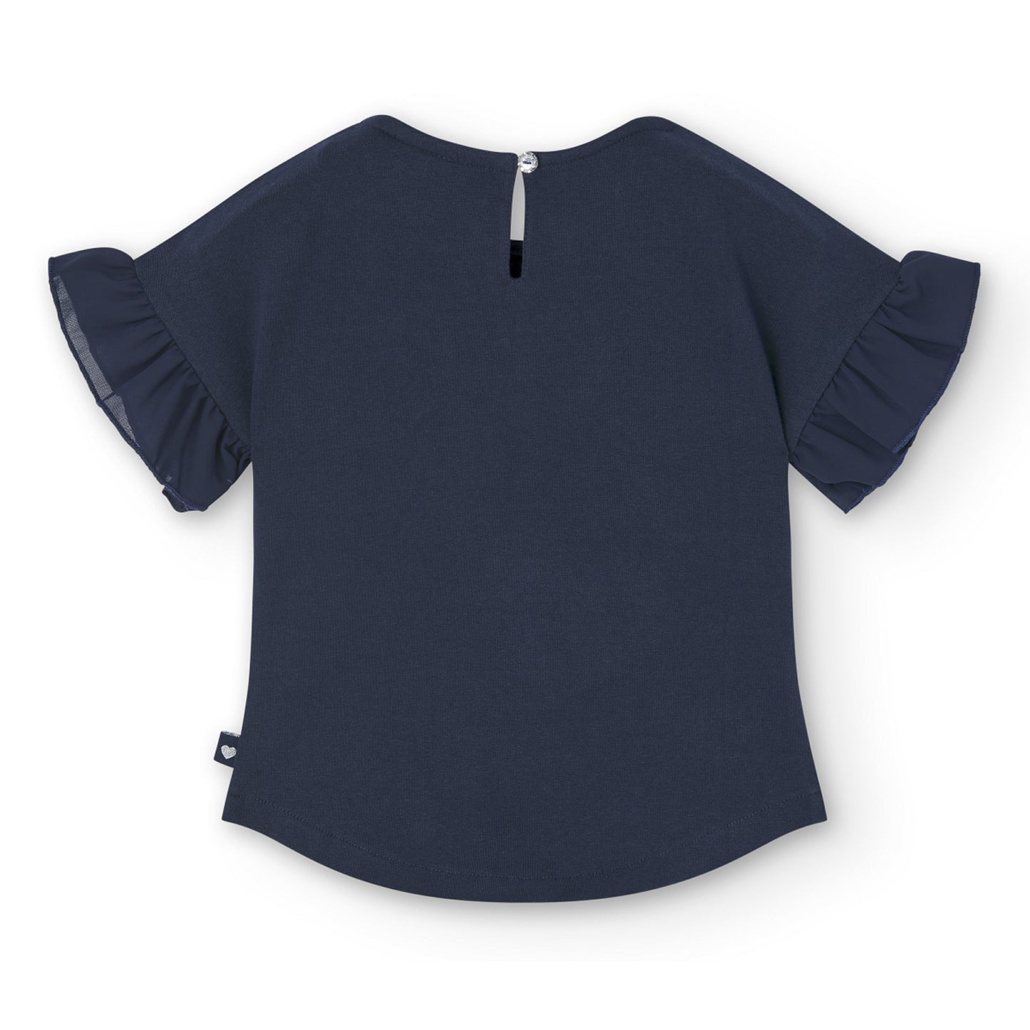 Blusa azul stretch cereza niña jr