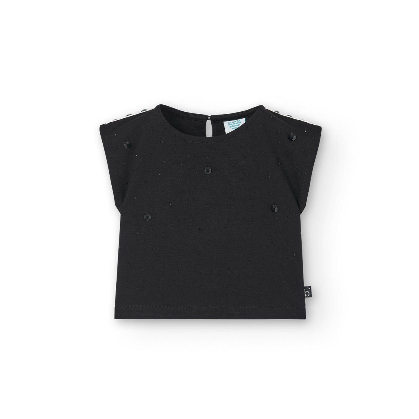 Blusa negra punto roma niña jr