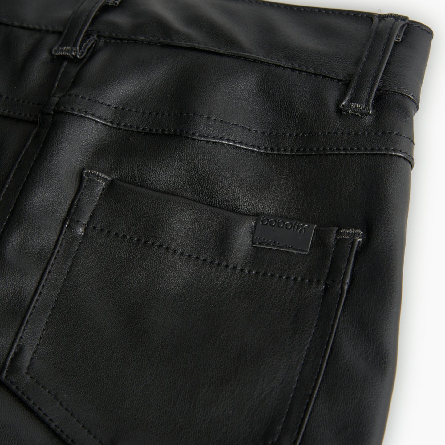 Pantalón negro polipiel para niña jr