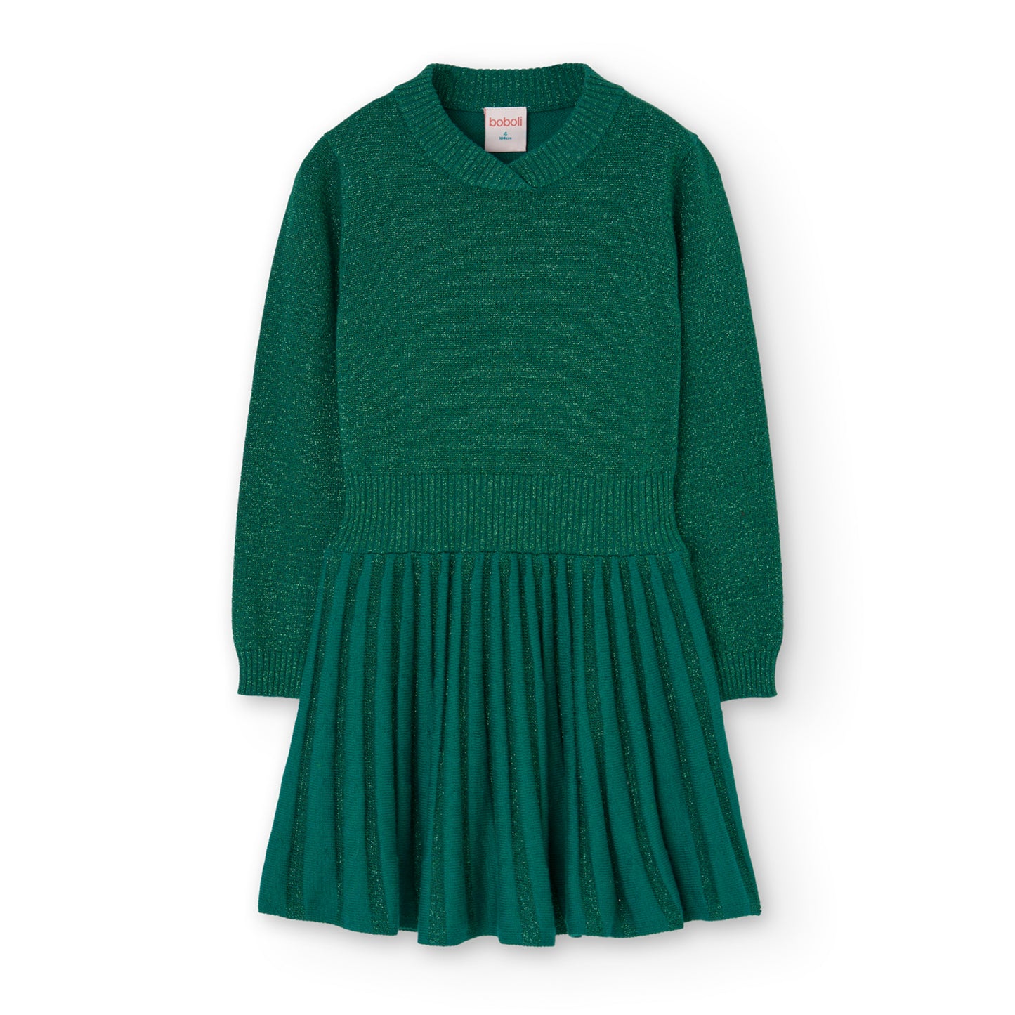 Vestido verde tricot para niña jr