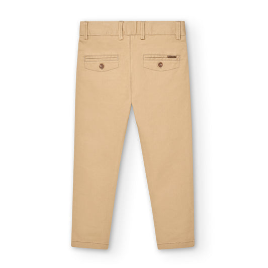 Pantalón satén stretch camel niño jr