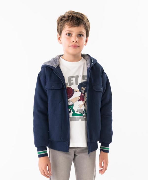 Sudadera polar azul marino para niño jr