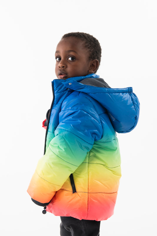 Chamarra impermeable multicolor para mini niño