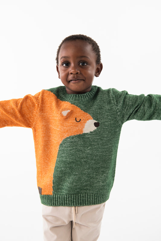 Suéter tricot bosque para mini niño