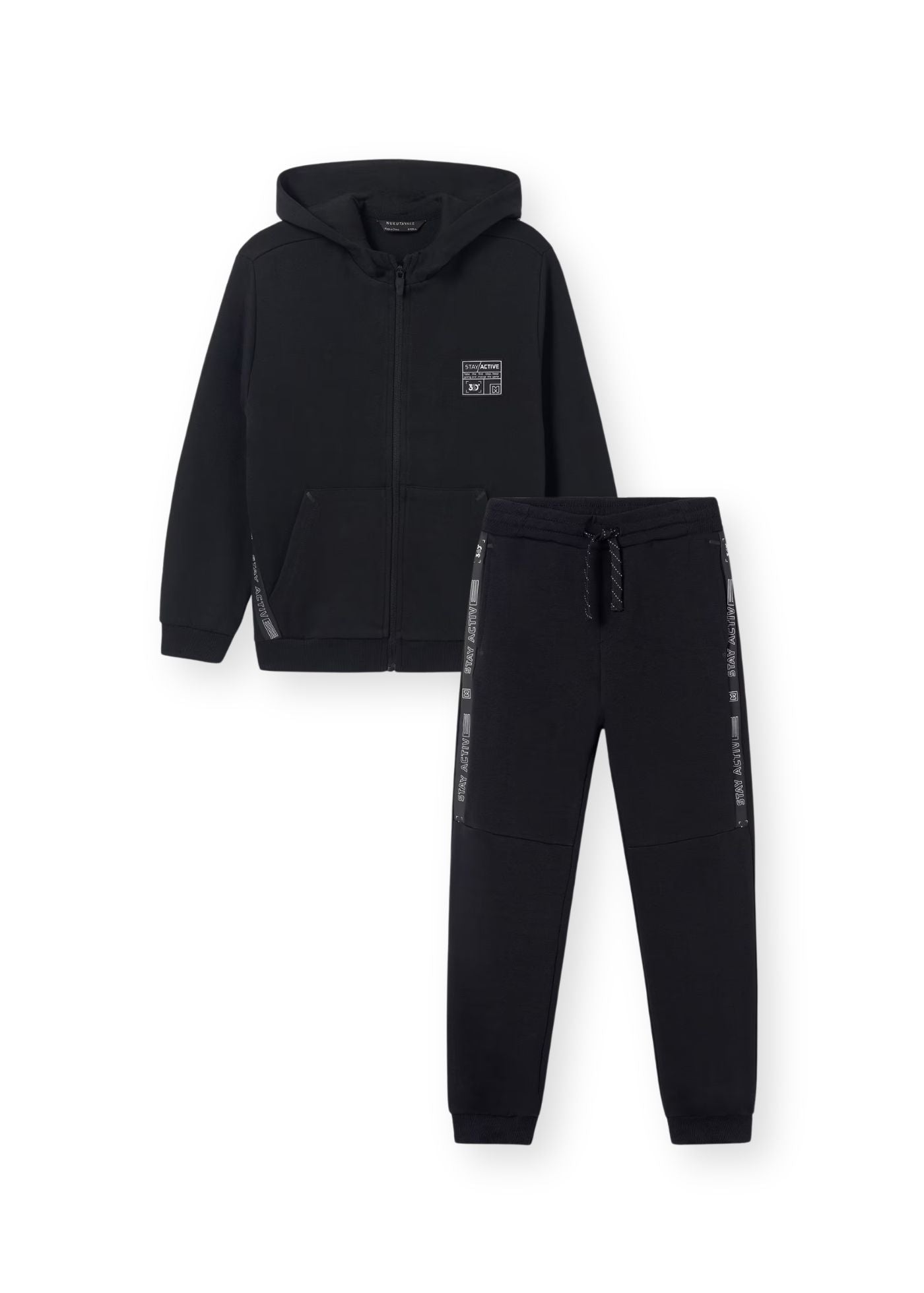 Conjunto de pants negro niño jr