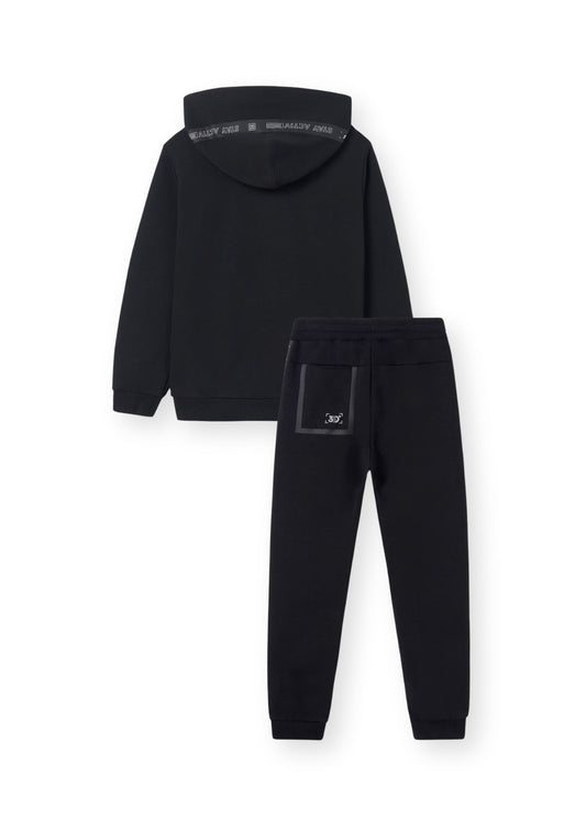 Conjunto de pants negro niño jr