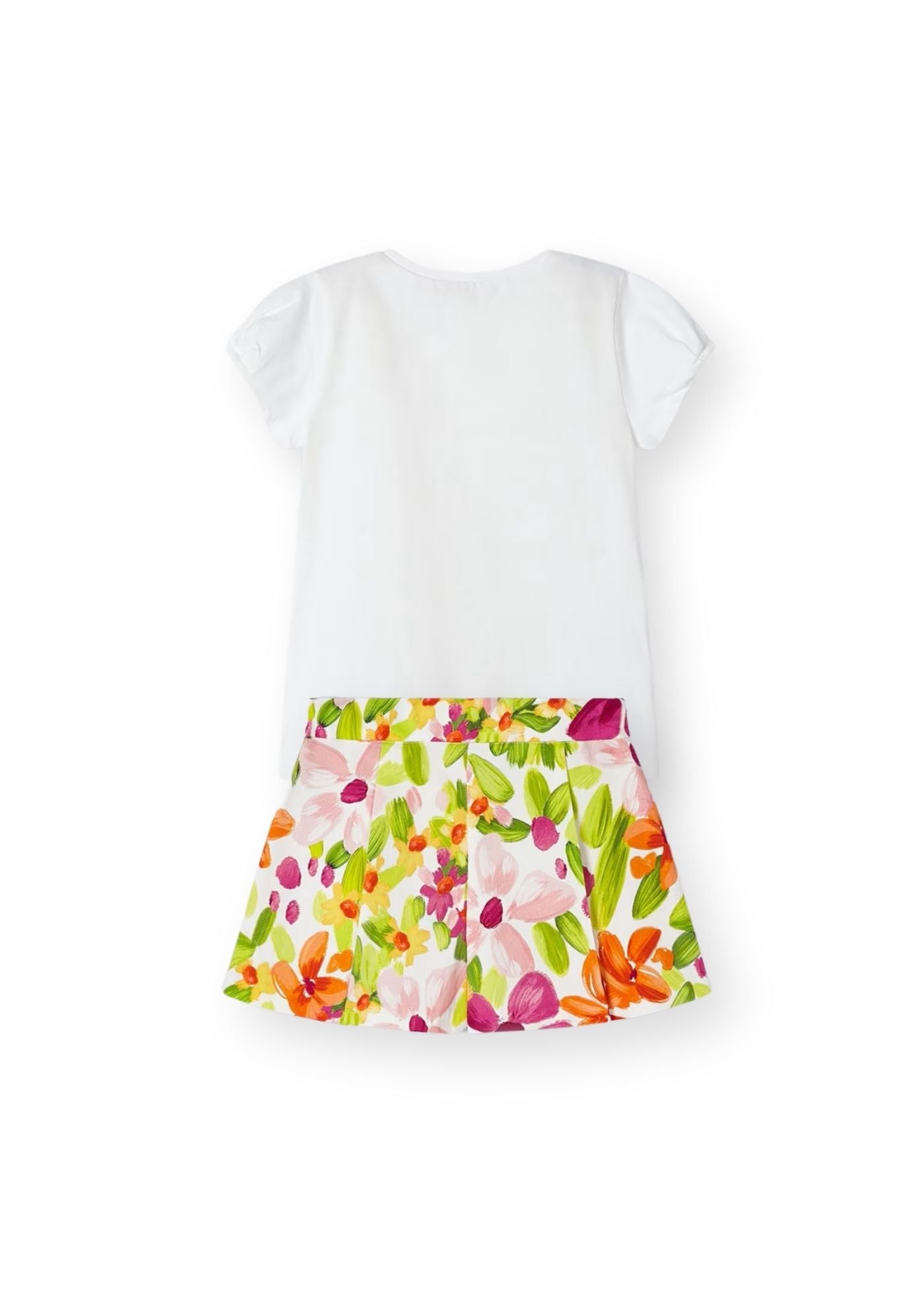 Conjunto blusa con short satén mini niña