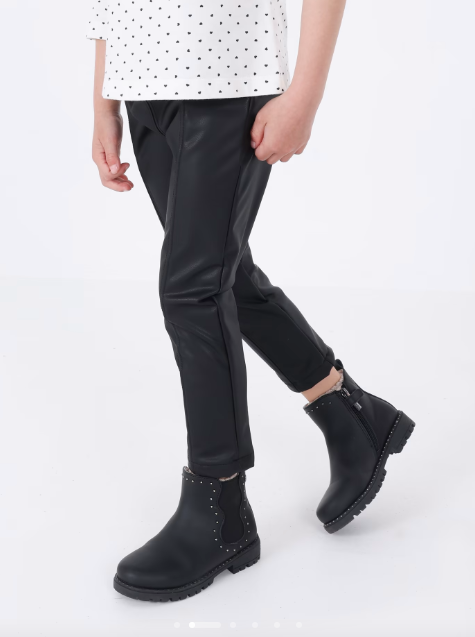 Legging polipiel negro mini niña