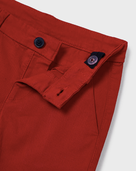 Pantalón chino Better Cotton rojo mini niño