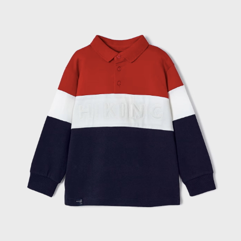 Polo Better Cotton tricolor mini niño