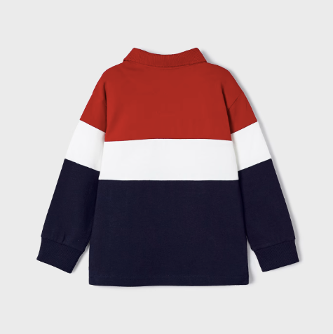 Polo Better Cotton tricolor mini niño