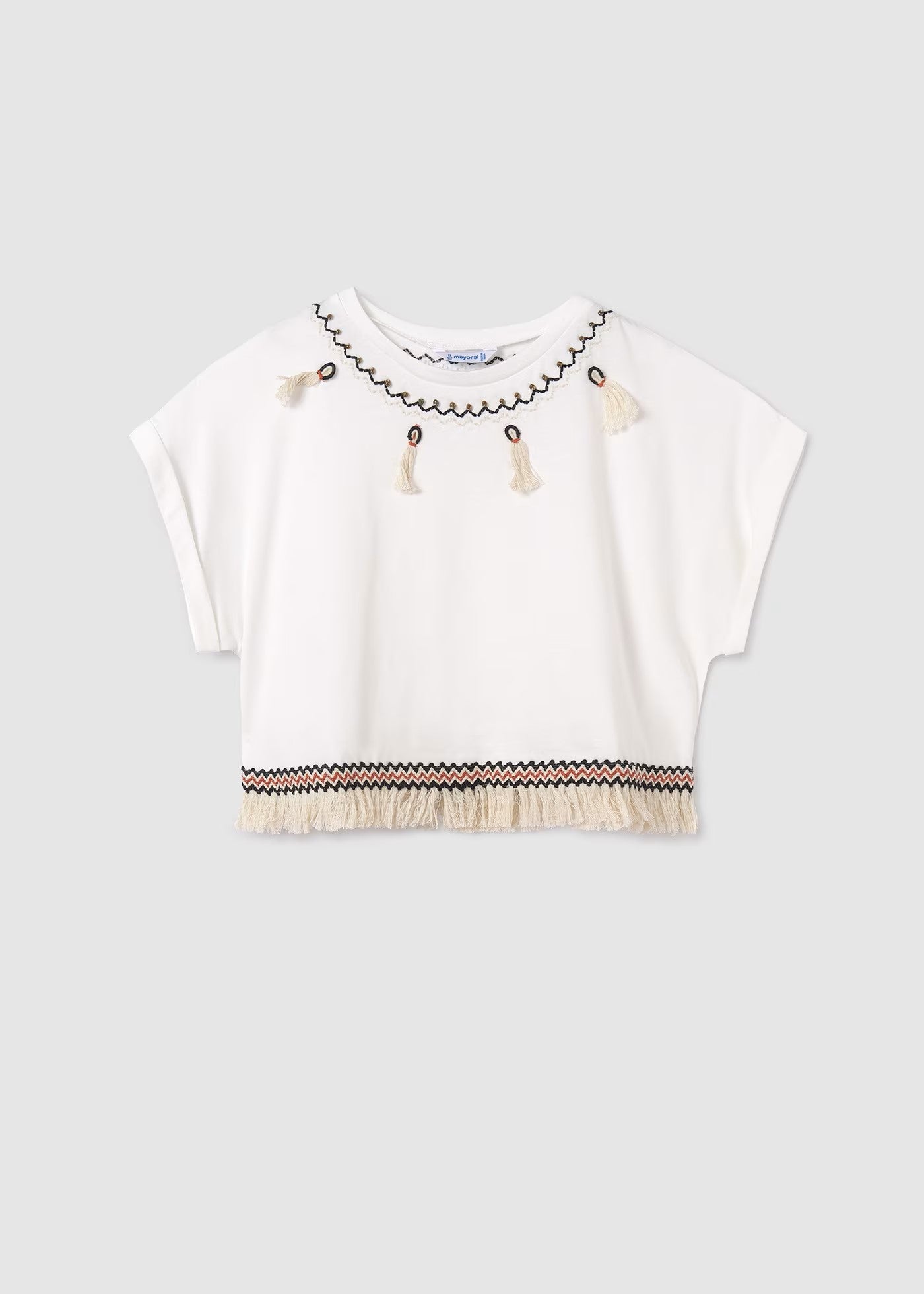 Blusa flecos niña jr