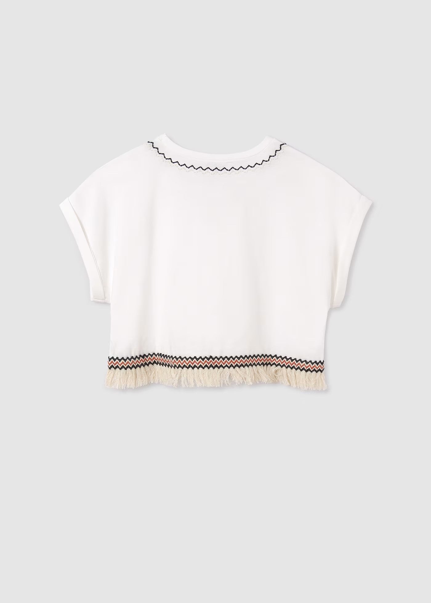 Blusa flecos niña jr