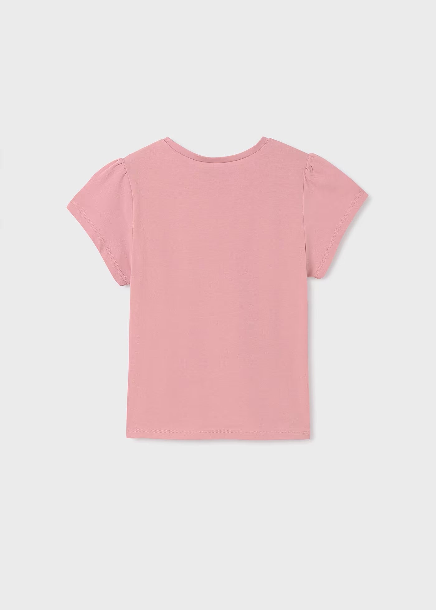 Blusa rosa flores bordadas niña jr