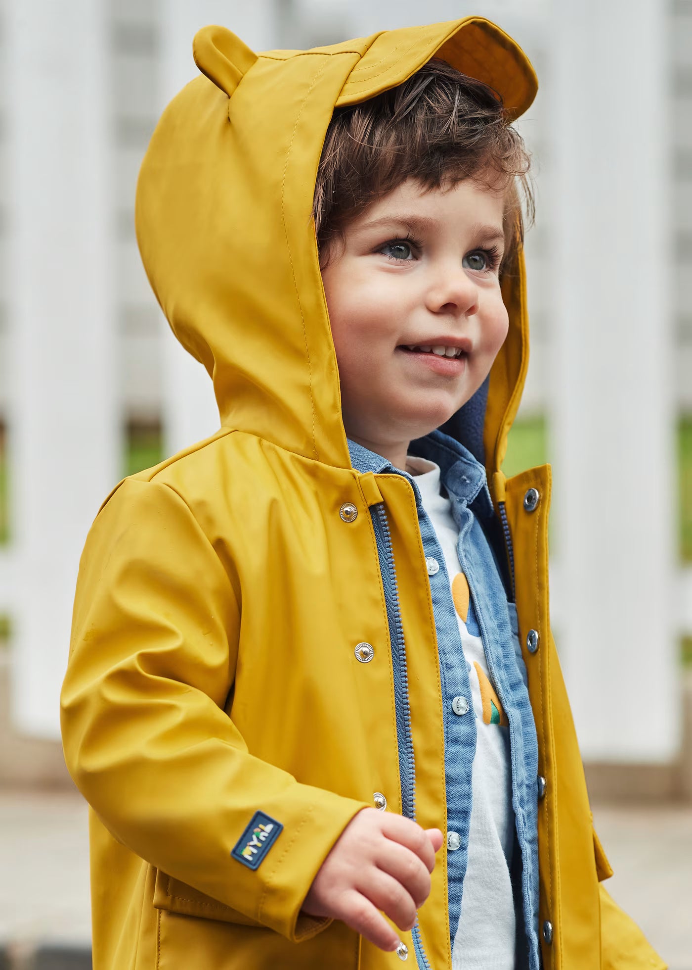 Impermeable amarillo para bebé niño