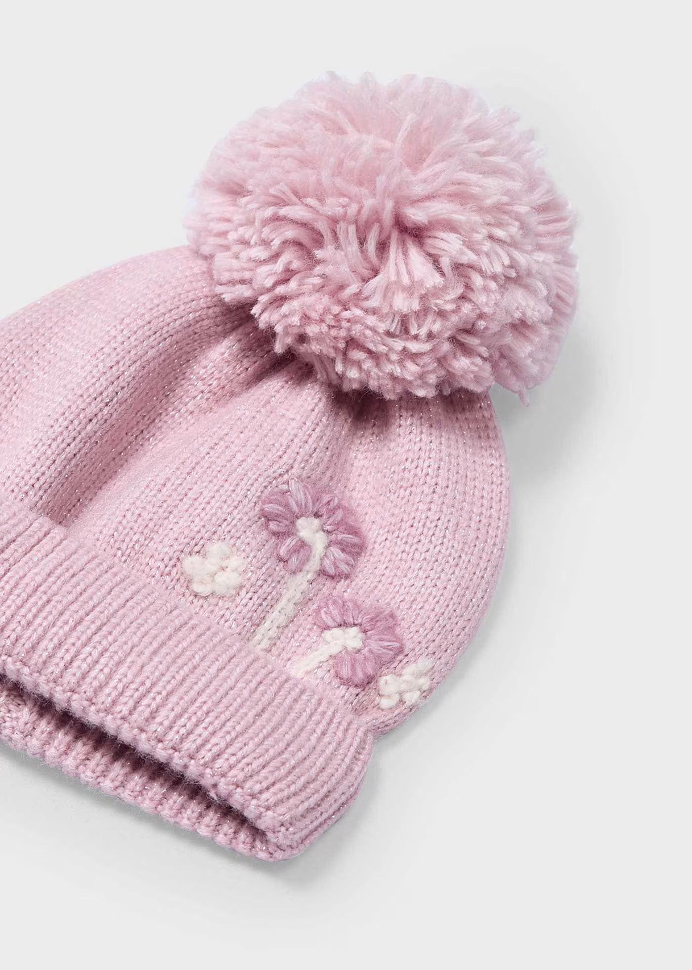 Set gorro, bufanda y guantes rosa para mini niña