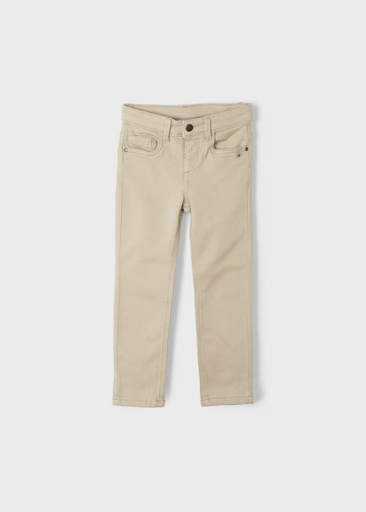 Pantalón beige entallado para mini niño