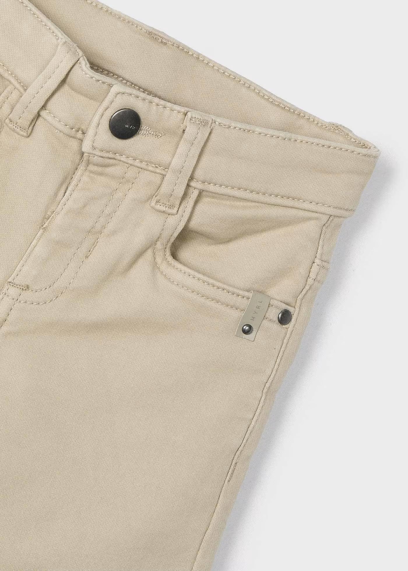 Pantalón beige entallado para mini niño