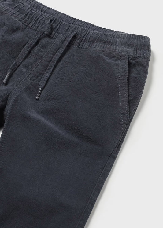 Pantalón micropana forrado azul marino para bebé niño