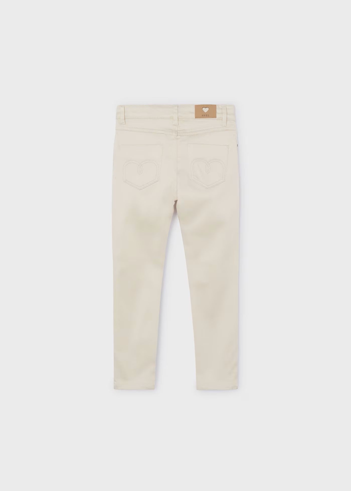 Pantalón skinny fit almendra mini niña