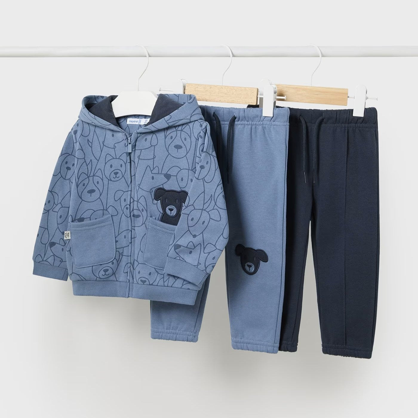 Conjunto de pants 3 piezas azul para bebé niño