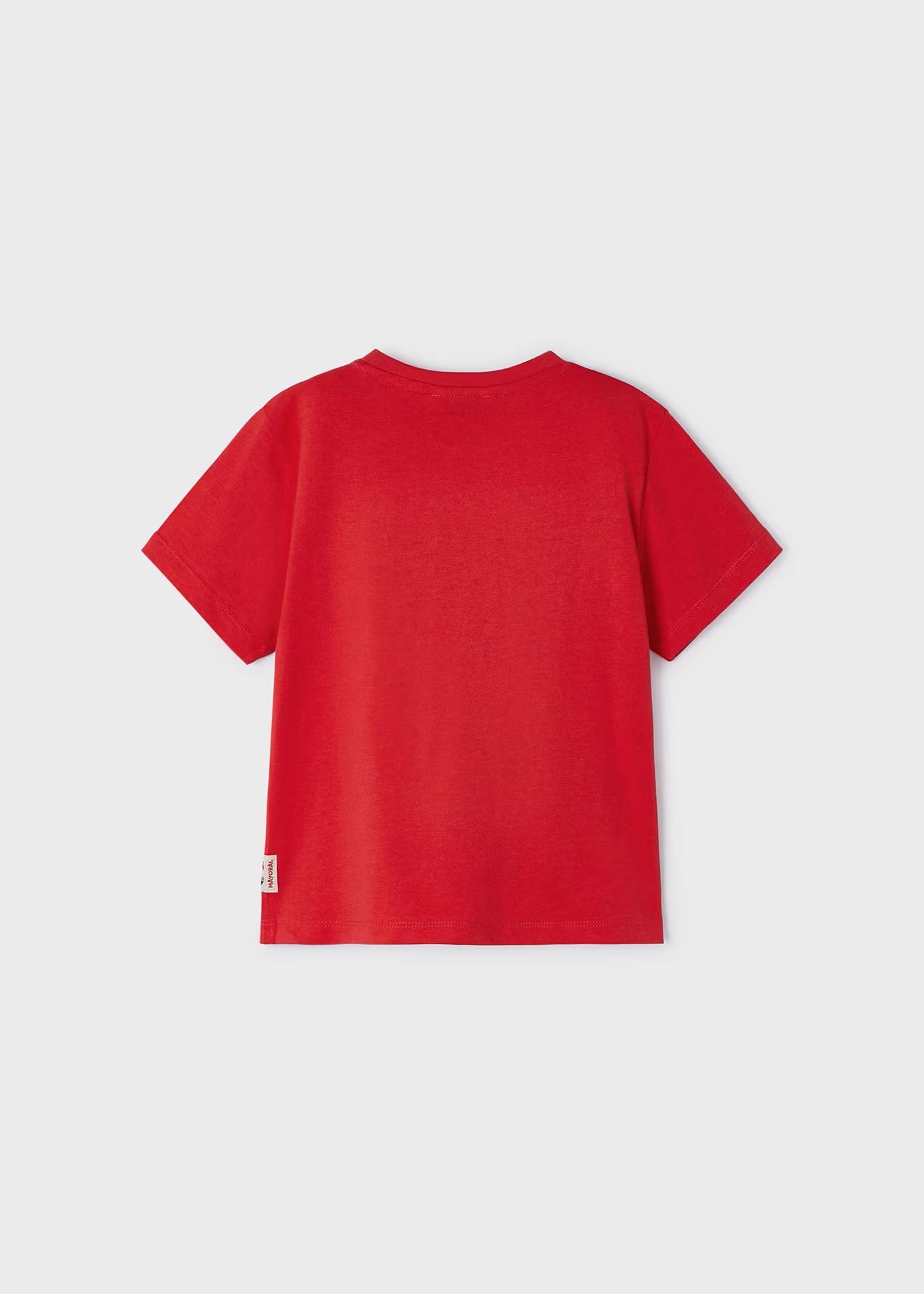 Playera estampada relieve roja mini niño