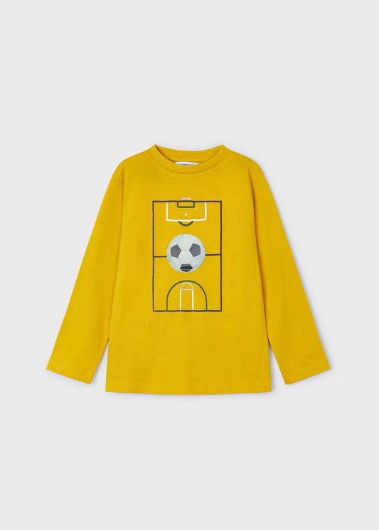 Playera manga larga fútbol para mini niño