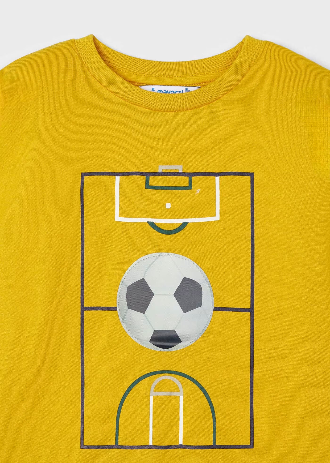 Playera manga larga fútbol para mini niño