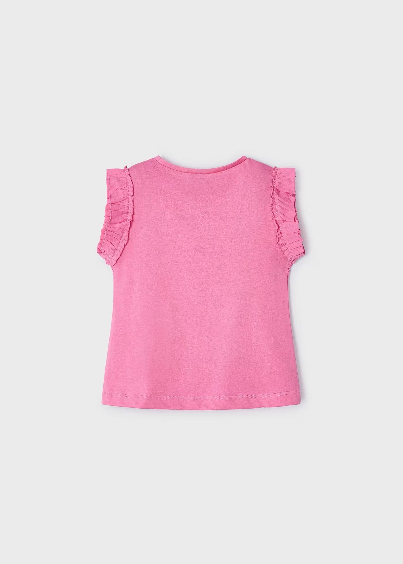 Blusa rosa con perforaciones mini niña