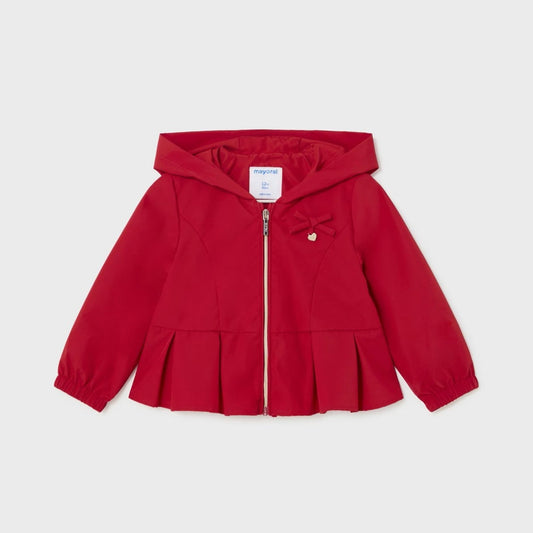 Chamarra impermeable roja bebé niña