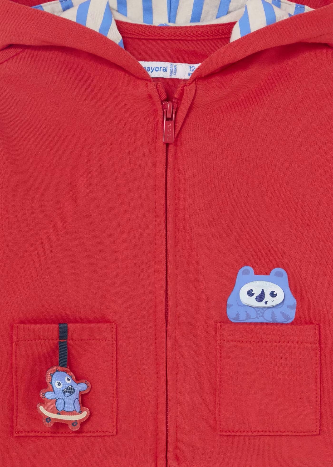 Sudadera rojo sandía interactiva bebé niño