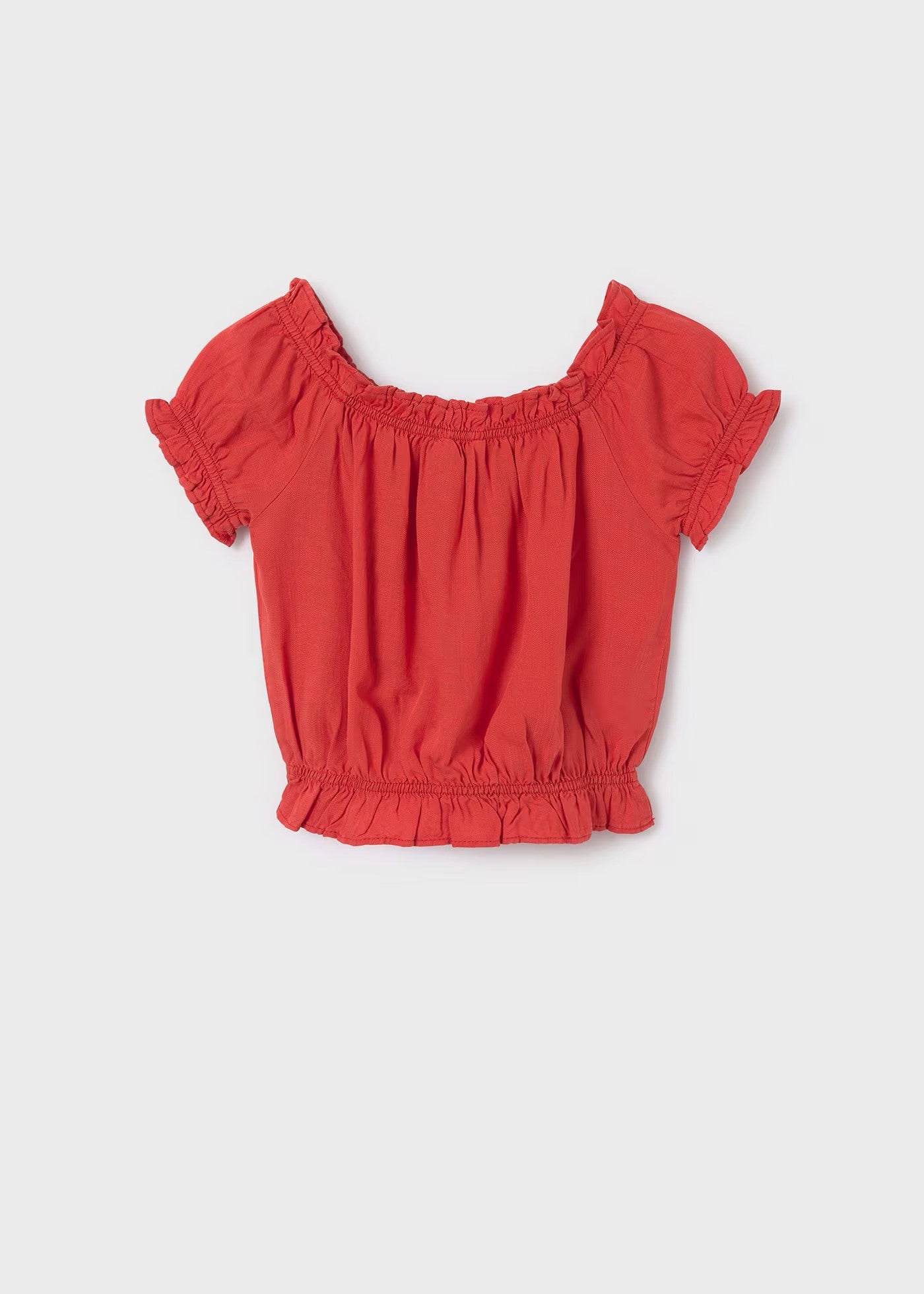 Blusa roja hombros descubiertos niña jr