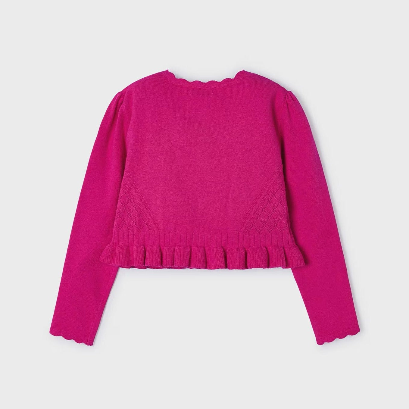 Rebeca tricot fucsia mini niña