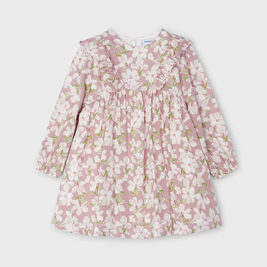 Vestido rosa floral para mini niña