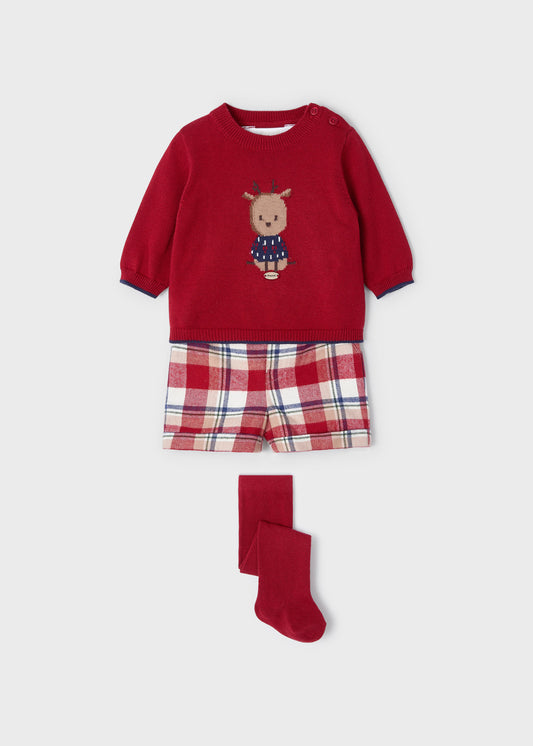 Conjunto navideño rojo ECOFRIENDS bebé niño