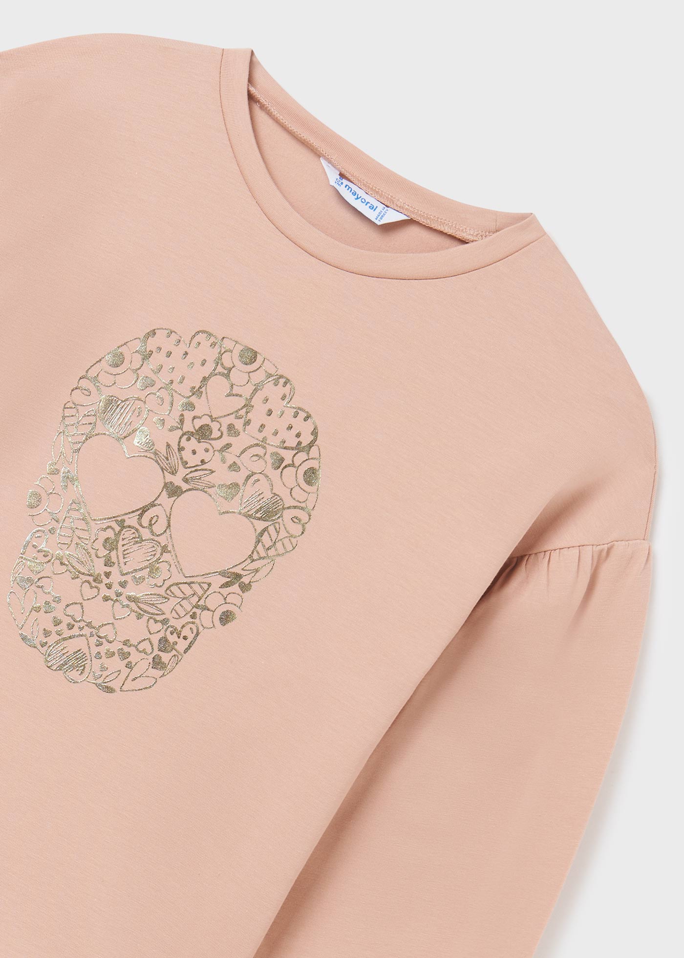 Blusa manga larga rosa calavera ECOFRIENDS niña jr