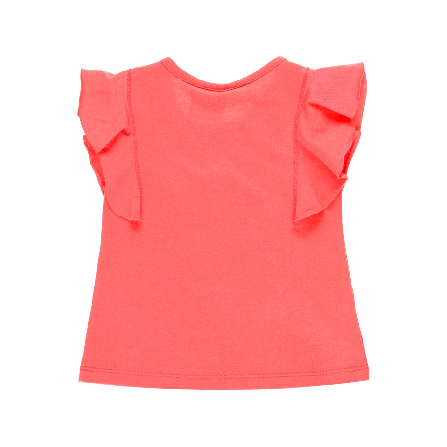 Camiseta punto liso coral mini niña