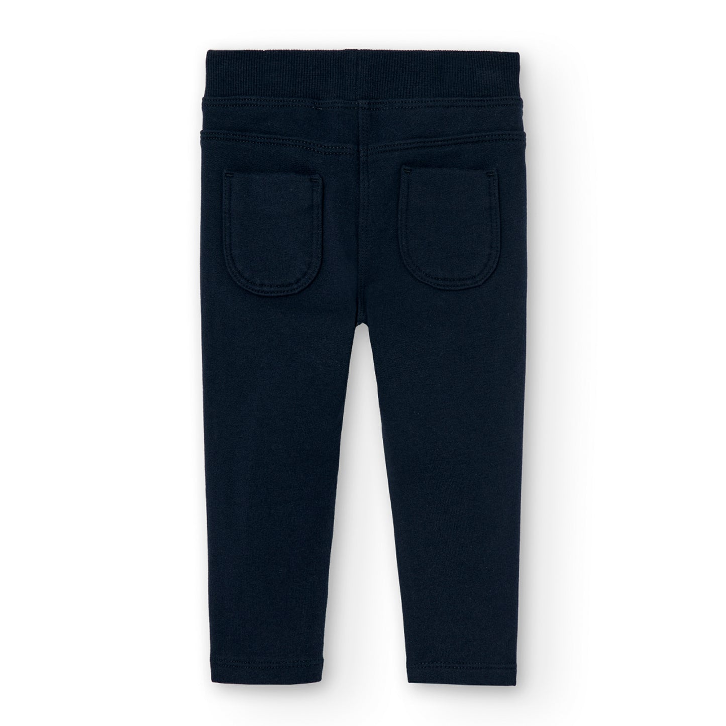 Pantalón de felpa azul marino para mini niña