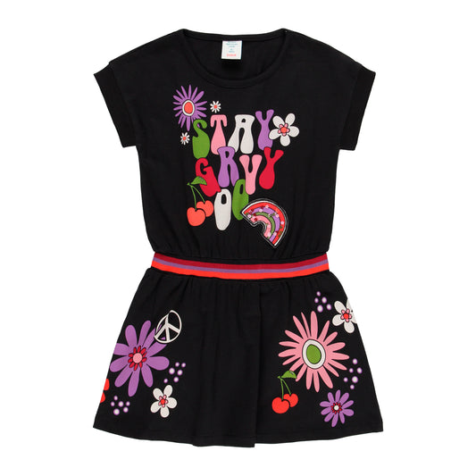 Vestido stretch negro niña jr