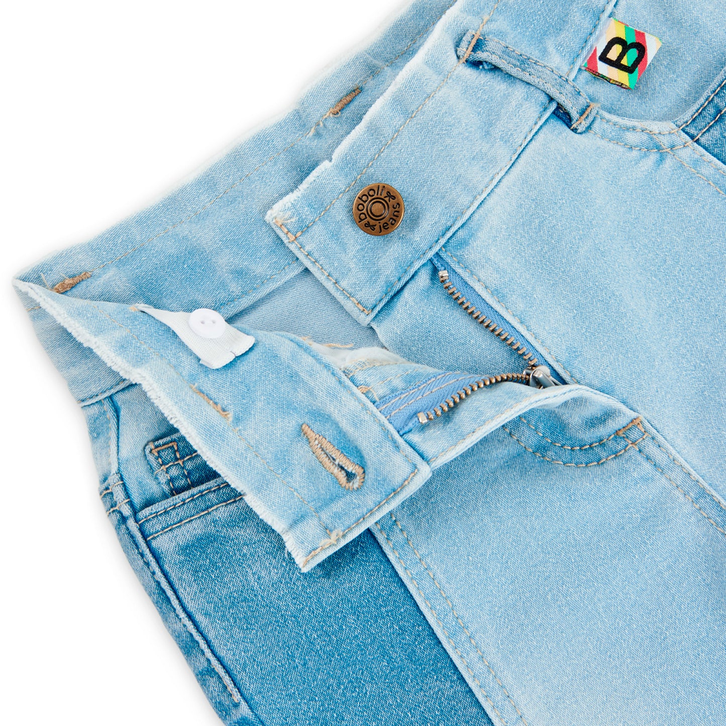 Pantalón denim blue stretch deslavado niña jr