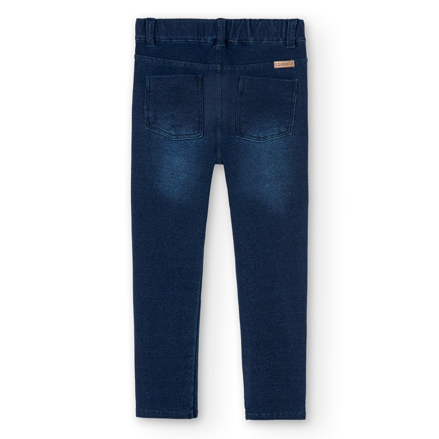 Pantalón felpa denim stretch azul niña jr