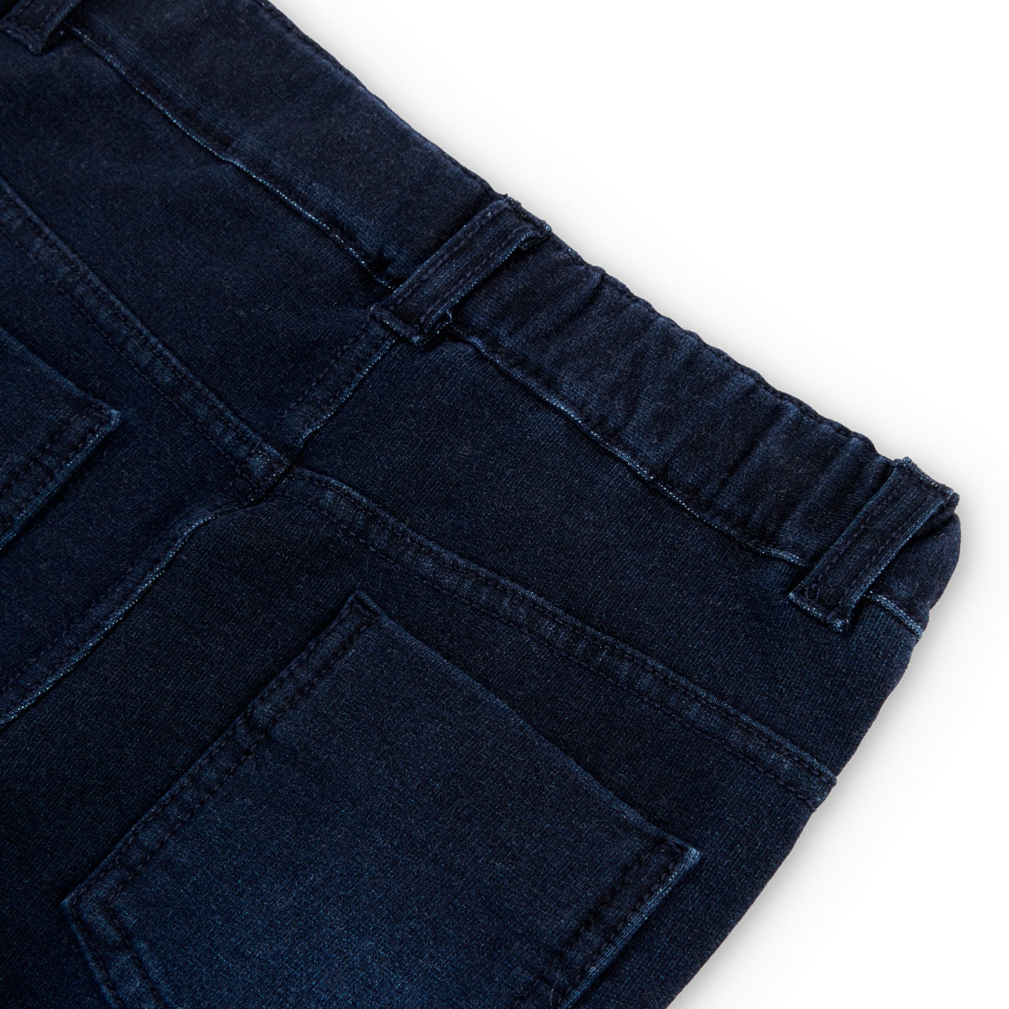 Pantalón felpa denim stretch azul marino niña jr