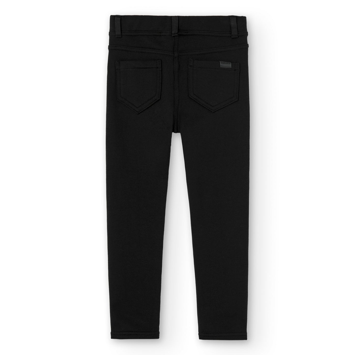 Pantalón negro de felpa stretch niña jr