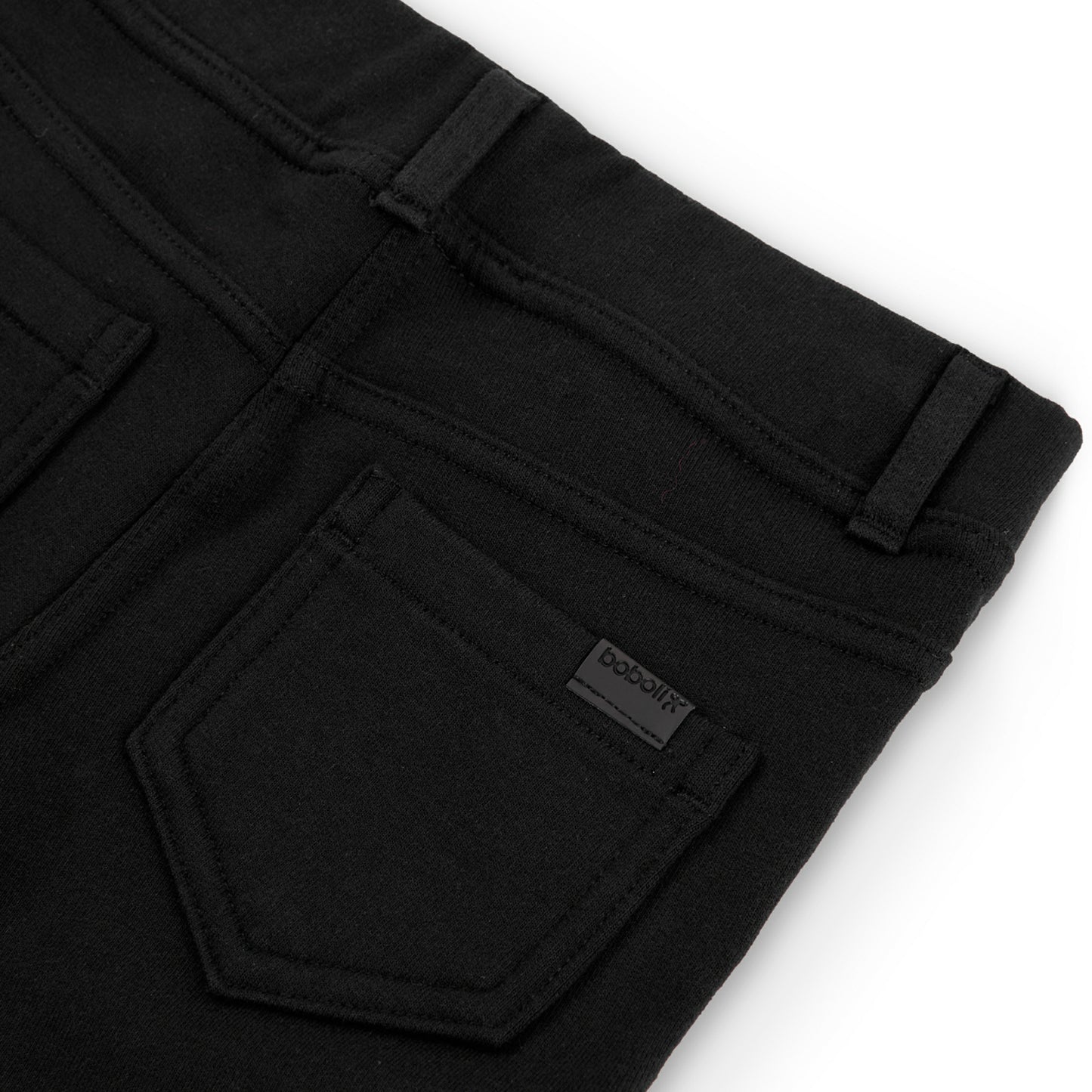 Pantalón negro de felpa stretch niña jr