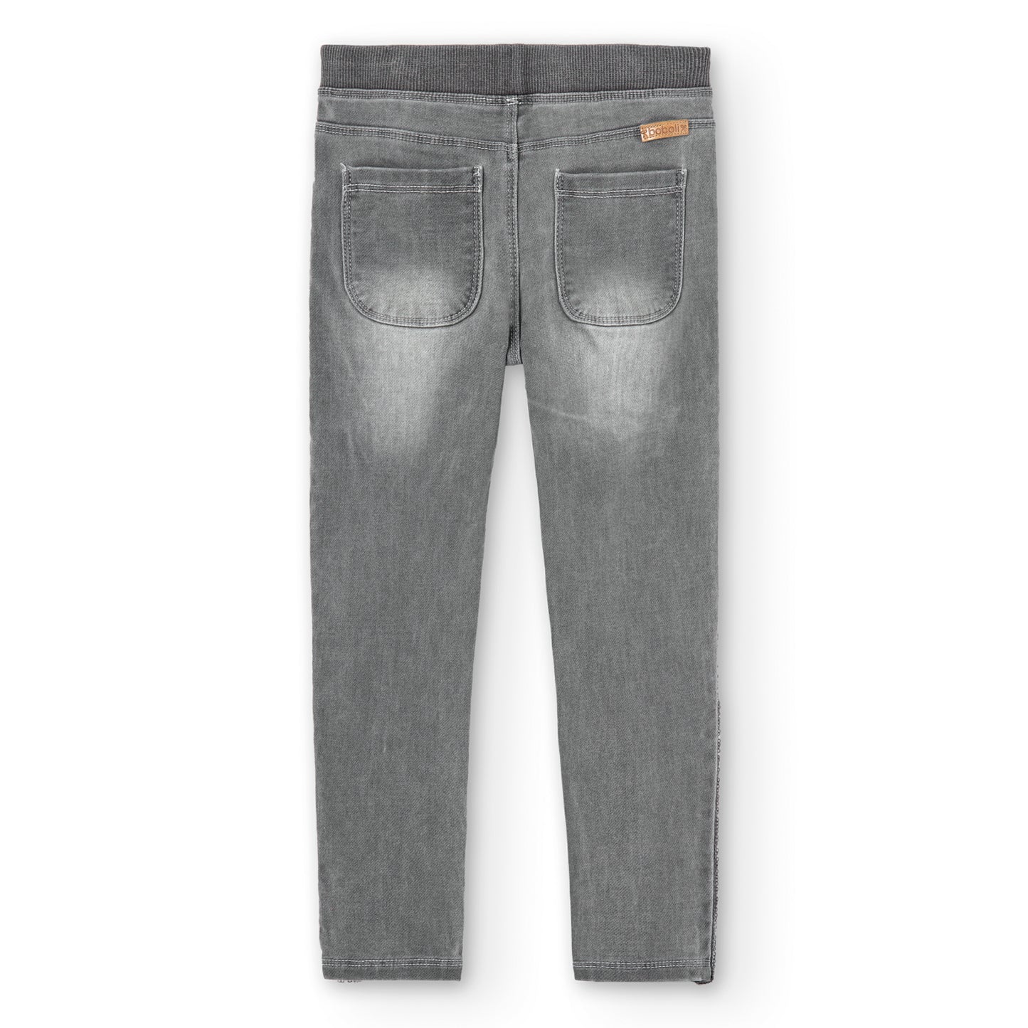 Pantalón gris denim stretch niña jr