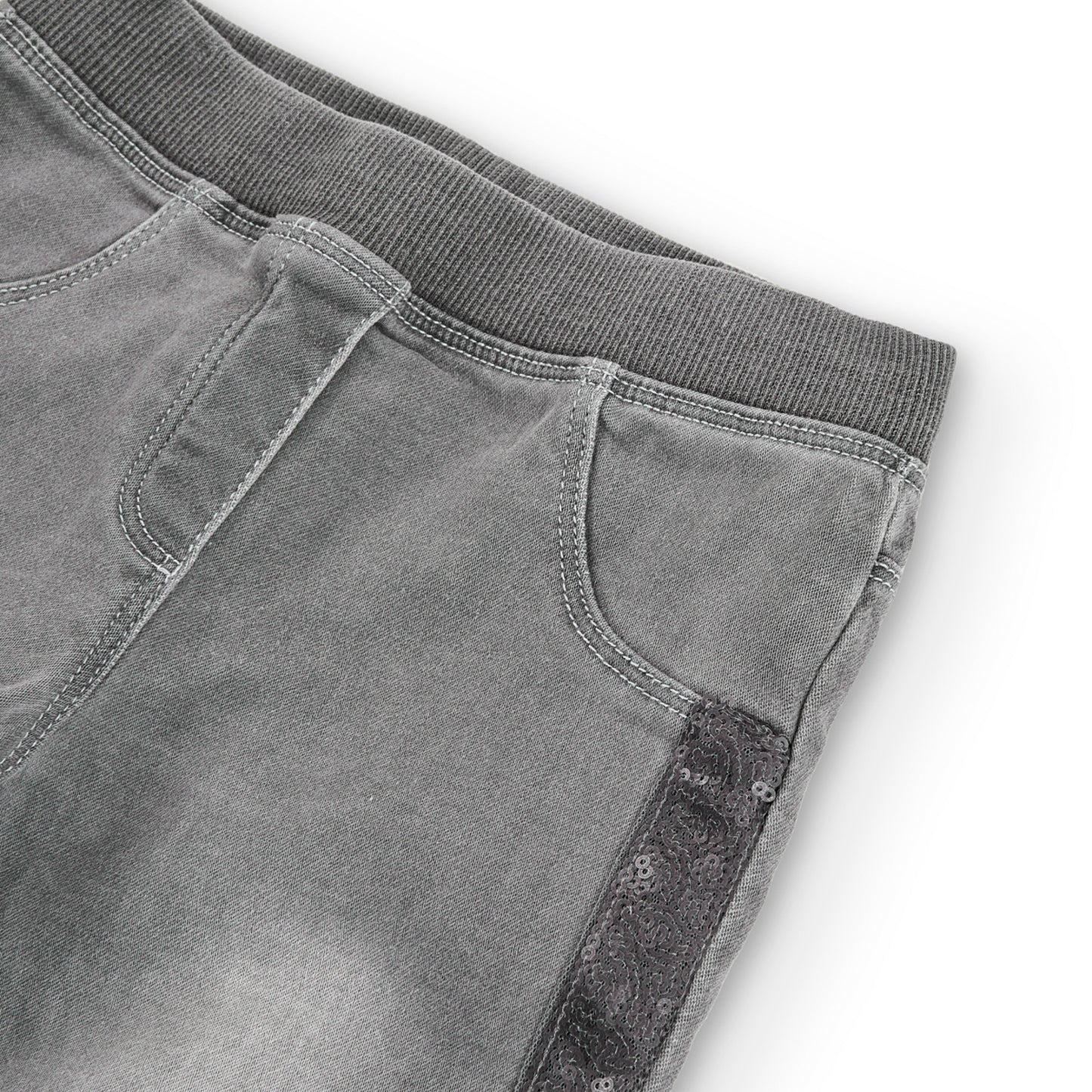 Pantalón gris denim stretch niña jr