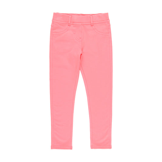 Pantalón felpa stretch rosa niña jr